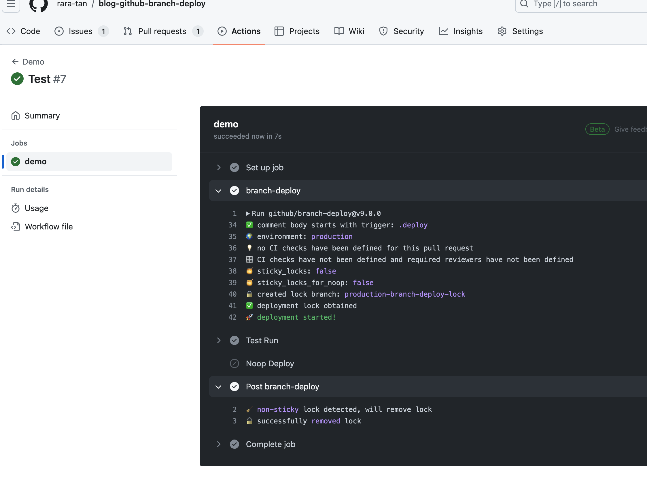 Brach Deploy Model